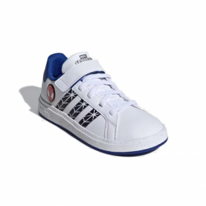 Chlapčenská rekreačná obuv - ADIDAS-Grand Court Spider-Man EL K white/core black/royal blue Biela 35