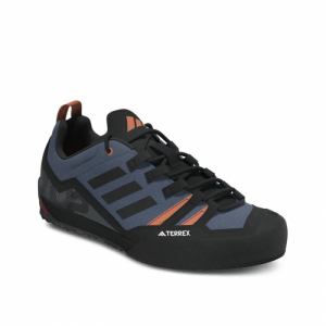 Pánska nízka turistická obuv - ADIDAS-Terrex Swift Solo 2 wonder steel/core black/impact orange Modrá 46