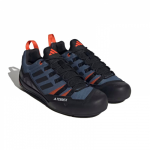 Pánska nízka turistická obuv - ADIDAS-Terrex Swift Solo 2 wonder steel/core black/impact orange Modrá 46 3