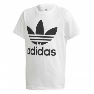 Juniorské tričko s krátkym rukávom - ADIDAS ORIGINALS-TREFOIL TEE WHITE/BLACK Biela 146