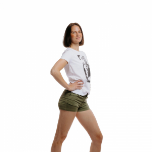 Dámske tričko s krátkym rukávom - AUTHORITY-T-MERYLIN W white Biela XXL 2