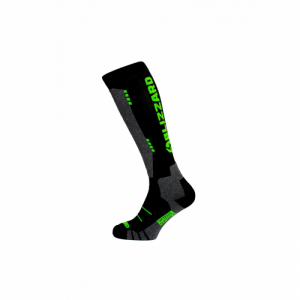 Juniorské lyžiarske podkolienky (ponožky) - BLIZZARD-Wool Sport Junior ski socks, black/green Čierna 30/32