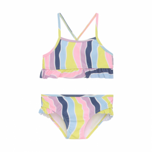 Dievčenské plavky - COLOR KIDS-Bikini W. Frills, AOP, lavender mist Mix 104
