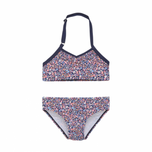 Dievčenské plavky - COLOR KIDS-Bikini, AOP, salmon rose Ružová 104