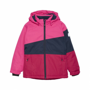 Dievčenská lyžiarska bunda - COLOR KIDS-Ski Jacket - Colorblock, fuchsia purple Ružová XL