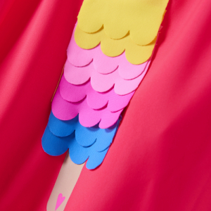 Dievčenské plavky - COLOR KIDS-Swimsuit W. Application, diva pink Ružová 140 3