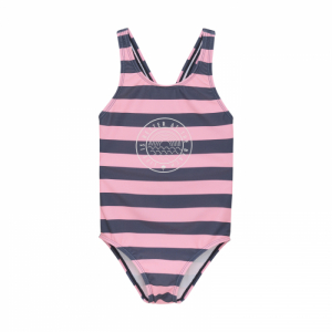 Dievčenské plavky - COLOR KIDS-Swimsuit W. Chestprint, AOP, vintage indigo Modrá 104