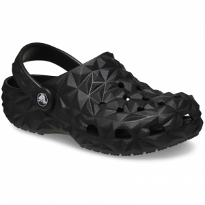Chlapčenské kroksy (rekreačná obuv) - CROCS-Classic Geometric Clog K black Čierna 34/35