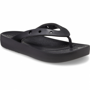 Dámske žabky (plážová obuv) - CROCS-Classic Platform Flip W black Čierna 42/43