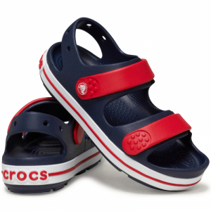 Chlapčenské sandále - CROCS-Crocband Cruiser Sandal K navy/varsity red Modrá 34/35 4