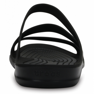 Dámske šlapky (plážová obuv) - CROCS-Swiftwater Sandal W black/black Čierna 36/37 2
