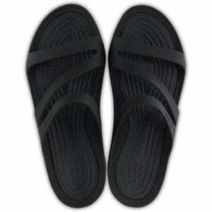 Dámske šlapky (plážová obuv) - CROCS-Swiftwater Sandal W black/black Čierna 36/37 3