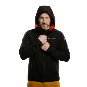 Pánska turistická bunda - EVERETT-LightSoftshell M black Čierna 3XL 3
