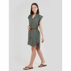 Dámske šaty - FUNDANGO-Mona Dress-537-khaki Zelená XL 3