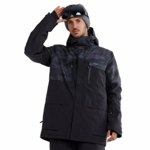 Pánska lyžiarska bunda - FUNDANGO-Ryder Jacket-893-black camouflage Čierna M