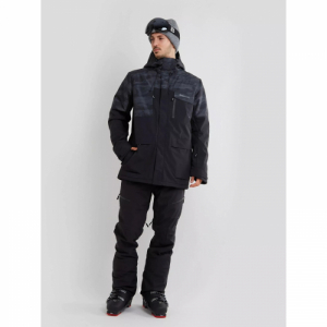 Pánska lyžiarska bunda - FUNDANGO-Ryder Jacket-893-black camouflage Čierna M 3
