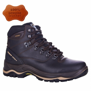 Vysoká turistická celokožená obuv - GRISPORT-More III dark brown Hnedá 42