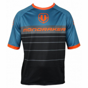 Cyklistický dres s krátkym rukávom - MONDRAKER-Enduro - Trail - Jerseyshort - black/petroleum/orange Modrá S