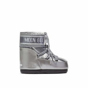 Dámske nízke zimné topánky - MOON BOOT-Icon Low Glance silver Strieborná 36/38