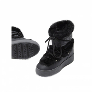 Dámske členkové zimné topánky - MOON BOOT-L-Track Faux Fur black Čierna 40 2