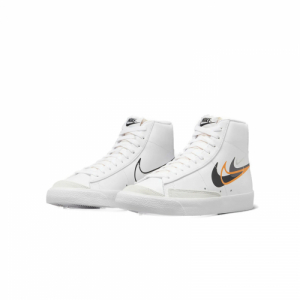 Pánska vychádzková obuv - NIKE-Blazer Mid 77 white/bright mandarin/medium ash/black Biela 46 3