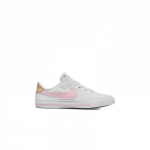 Dievčenská rekreačná obuv - NIKE-Court Legacy Ks white/pink foam/honeydew Biela 35