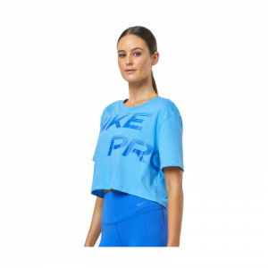 Dámske tréningové tričko s krátkym rukávom - NIKE-W NK Pro GRX SS-FQ4985-412-UNIVERSITY BLUE Modrá XS