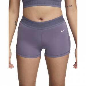 Dámske tréningové kraťasy - NIKE-W NP DF MR 3IN MESH SHORT-509 DAYBREAK/WHITE Fialová S