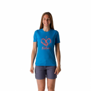 Dámske turistické tričko s krátkym rukávom - NORTHFINDER-ARIELLA -TR-4813OR-530-royalblue Modrá S