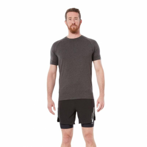 Pánske tričko s krátkym rukávom - NORTHFINDER-BOLTIN-274-blackmelange Čierna XL