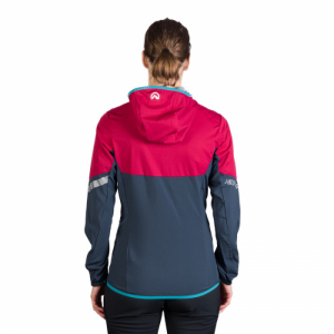 Dámska turistická bunda - NORTHFINDER-DELORES-527-cherryblue Červená XL 4