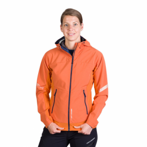 Dámska turistická softshellová bunda - NORTHFINDER-DONNA-182-lightorange Oranžová XL