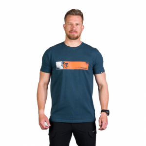 Pánske turistické tričko s krátkym rukávom - NORTHFINDER-DUSTY-526-inkblue Modrá XXL