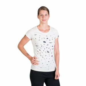 Dámske turistické tričko s krátkym rukávom - NORTHFINDER-JUDITH-377-white Biela L
