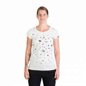 Dámske turistické tričko s krátkym rukávom - NORTHFINDER-JUDITH-377-white Biela L 1
