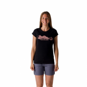 Dámske turistické tričko s krátkym rukávom - NORTHFINDER-KENYA-TR-4819OR-269-black Čierna L