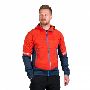 Pánska turistická mikina so zipsom - NORTHFINDER-KEVIN-430-redblue Červená XL 1