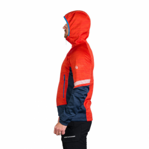 Pánska turistická mikina so zipsom - NORTHFINDER-KEVIN-430-redblue Červená XL 3