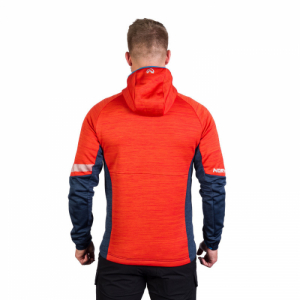 Pánska turistická mikina so zipsom - NORTHFINDER-KEVIN-430-redblue Červená XL 4