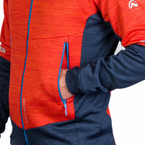 Pánska turistická mikina so zipsom - NORTHFINDER-KEVIN-430-redblue Červená XL 5