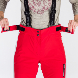 Dámske lyžiarske nohavice - NORTHFINDER-MARIAN-360-red Červená XL 5