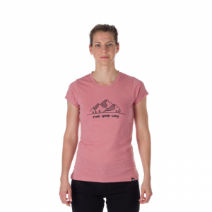 Dámske turistické tričko s krátkym rukávom - NORTHFINDER-MAUD-366-rose Ružová L
