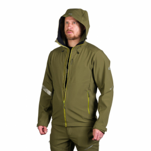 Pánska turistická softshellová bunda - NORTHFINDER-MONTE-349-olive Zelená XXL 2
