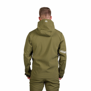 Pánska turistická softshellová bunda - NORTHFINDER-MONTE-349-olive Zelená XXL 4