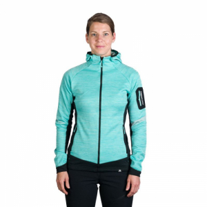 Dámska turistická mikina so zipsom - NORTHFINDER-PAT-653-lightblueblack Modrá L