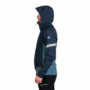 Pánska turistická softshellová bunda - NORTHFINDER-RANDAL-387-blueblue Modrá XXL 3