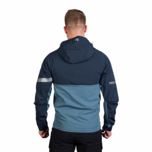 Pánska turistická softshellová bunda - NORTHFINDER-RANDAL-387-blueblue Modrá XXL 4