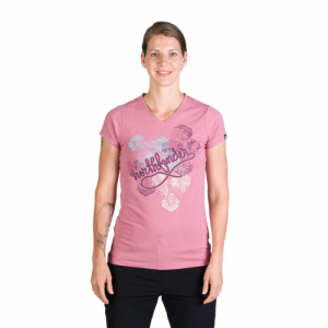 Dámske turistické tričko s krátkym rukávom - NORTHFINDER-SHERRY-366-rose Ružová L