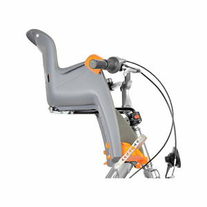 Detská sedačka na bicykel - POLISPORT-Bilby Junior front (front mount) grey Šedá 1