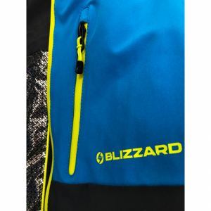  - Pánska lyžiarska bunda BLIZZARD Mens Ski Jacket Cervinia, grey bright blue neon green zipper 3